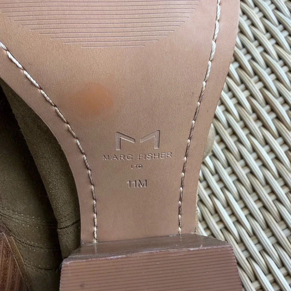 Marc Fisher Oshay Pointed Toe Booties in Brown Suede Size‎ 11M NWOB